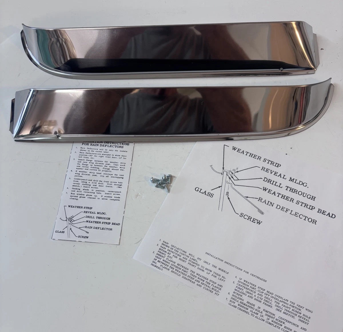 NEW 1955 2nd - 1959 OEM GM Accessory Vent Shades Chevy GMC Truck