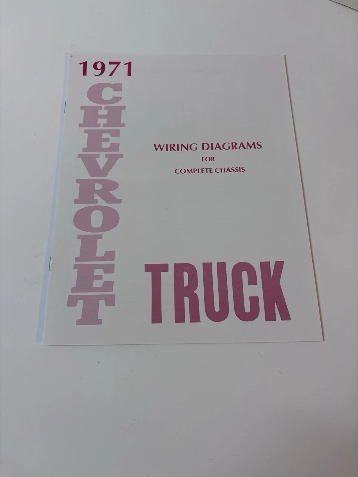 1971 Chevrolet Truck All Models Wiring Diagrams Manual