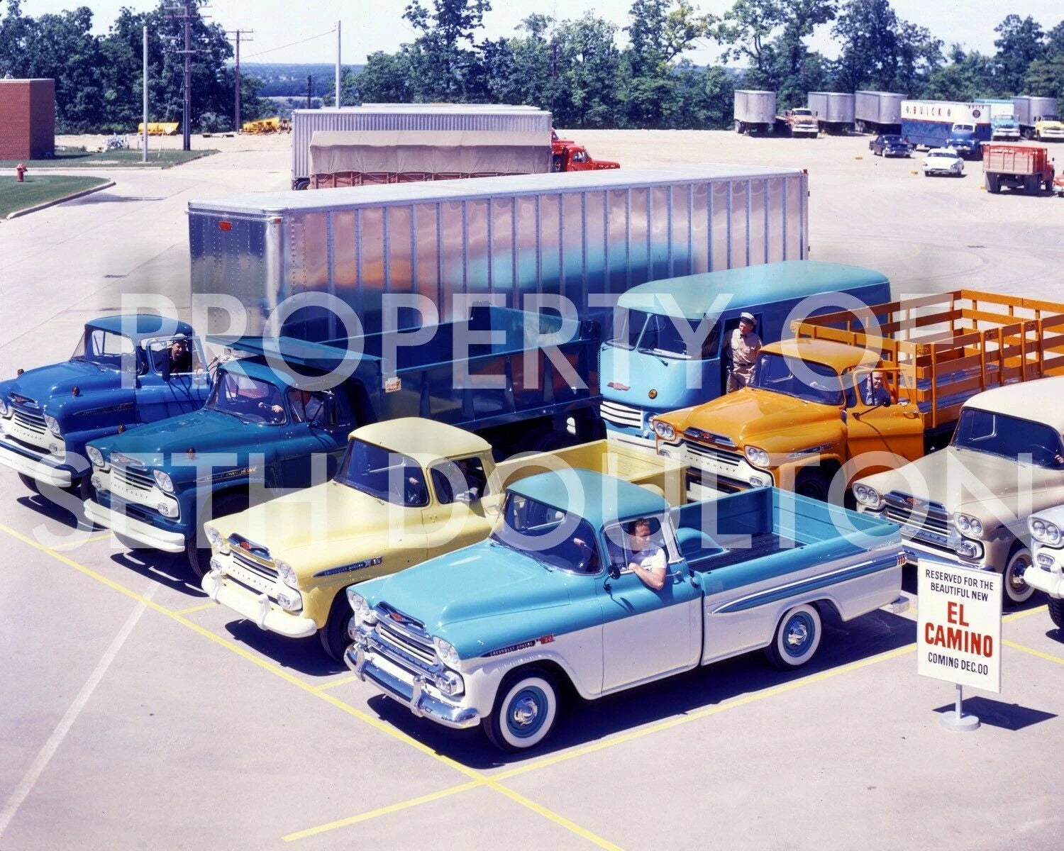 1959 Chevy Apache factory original photo vintage print ad Large 16" X 20” poster