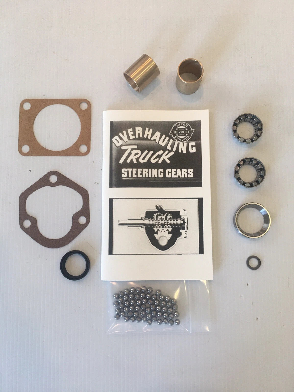 STEERING BOX REBUILD KIT CHEVY GMC TRUCK 1955 - 1959 New Complete