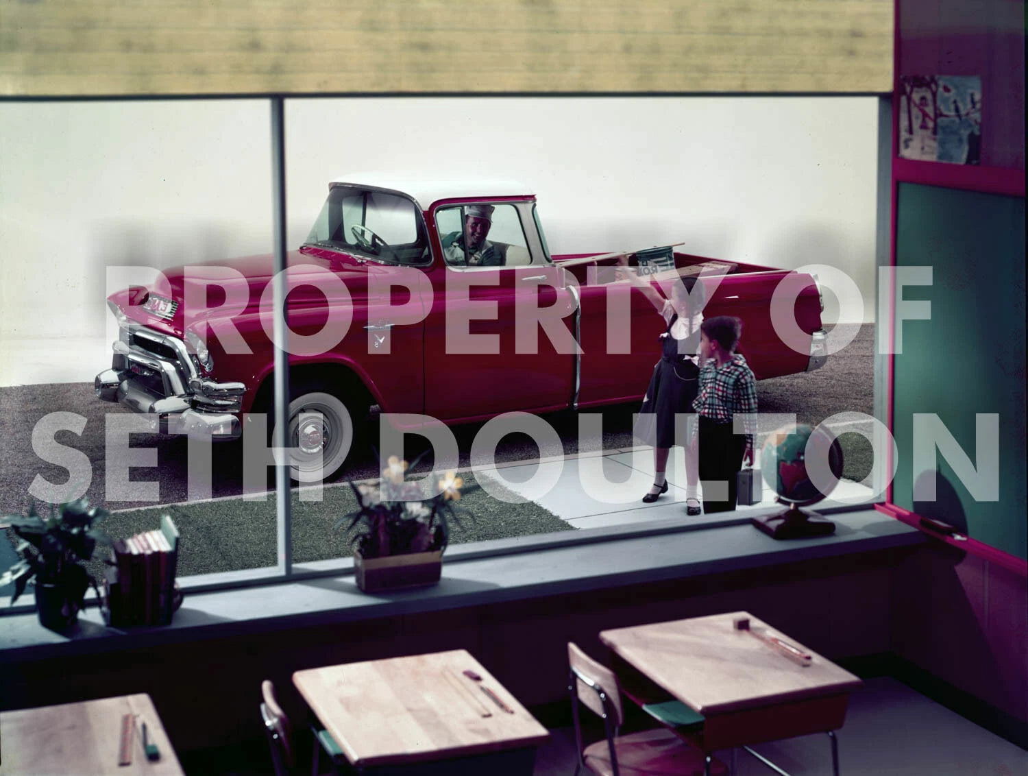 1955 GMC rare factory original photo vintage print ad Large 16" X 20" poster