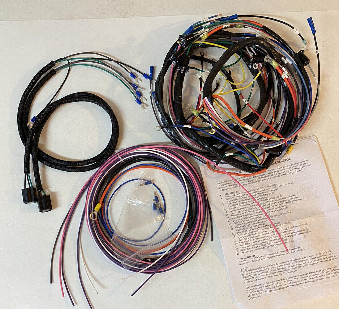 1953 - 1954 Chevy GMC Truck All Models USA Complete Correct Wiring Harness Alt Kit