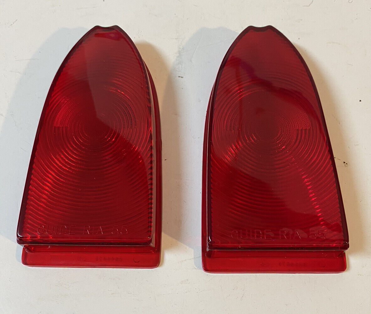 NEW Tail Light Guide Lens PAIR 1955 - 1958 CHEVY  CAMEO GMC Suburban TRUCK