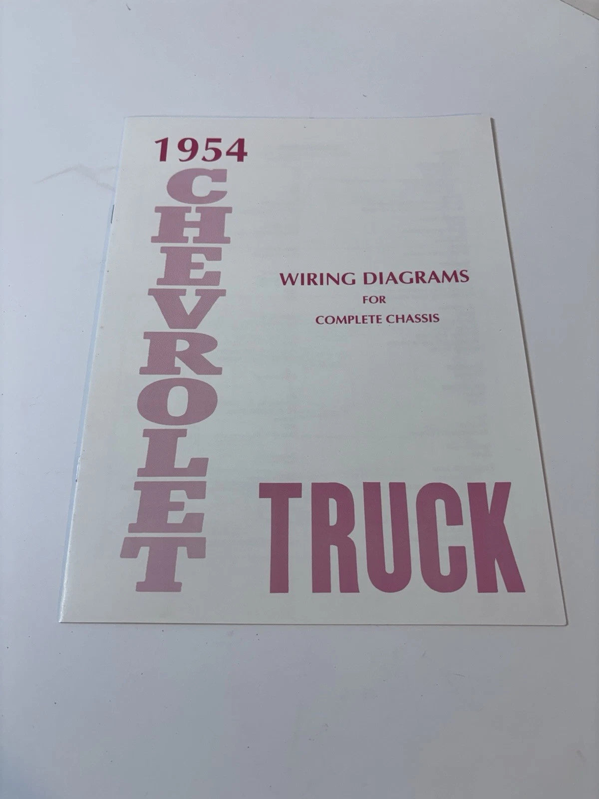 1954 Chevrolet Truck All Models Wiring Diagrams Manual