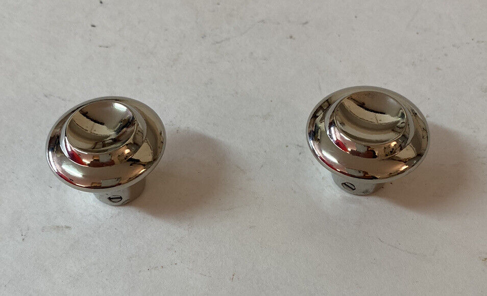 1955 - 1959 CHROME DASH RADIO KNOBS 2 CHEVY GMC TRUCK CORRECT Shape
