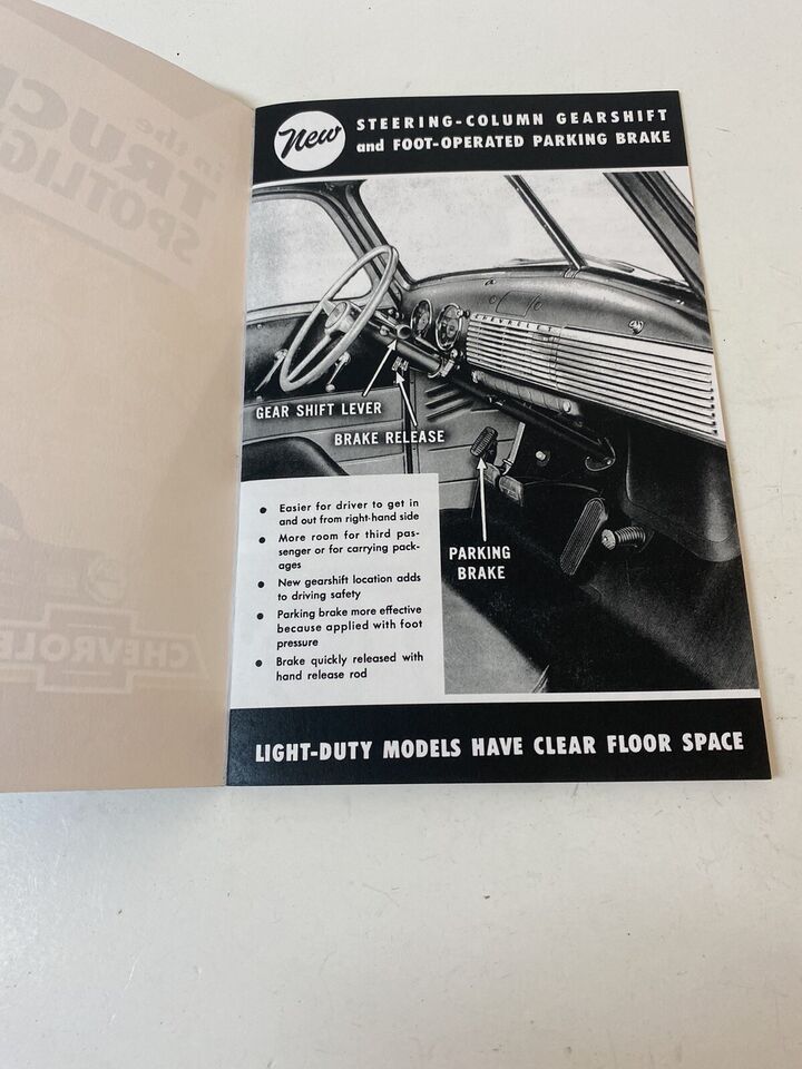 Chevy New Features Booklet 1948 Truck Spotlight Advance Design Trucks 8 Page