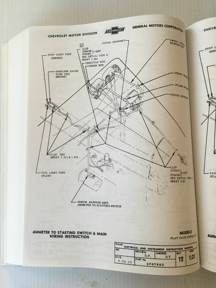 Manuals: 1947 - 1954 Chevrolet Truck Factory Assembly Manual Chevy Pickups And All Models