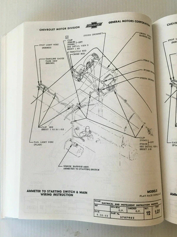 Manuals: 1947 - 1954 Chevrolet Truck Factory Assembly Manual Chevy Pickups And All Models