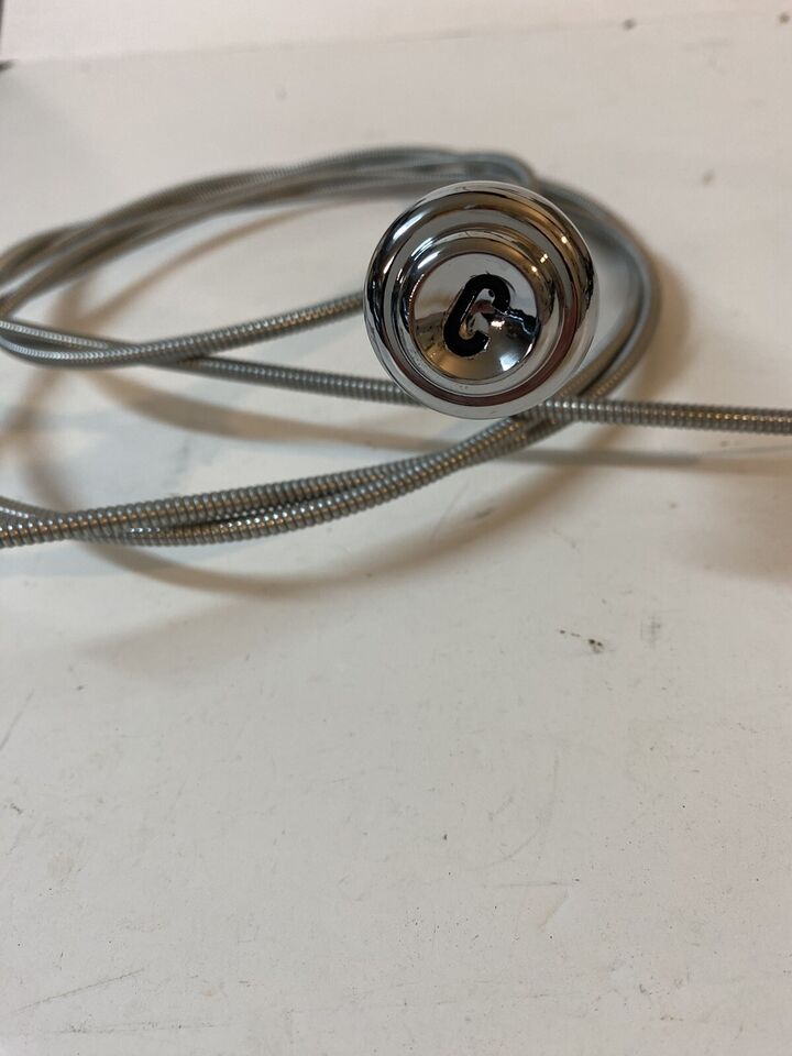 1955 - 1959 Chevy GMC Pickup Truck Chrome Choke & Throttle Cable Knob Set