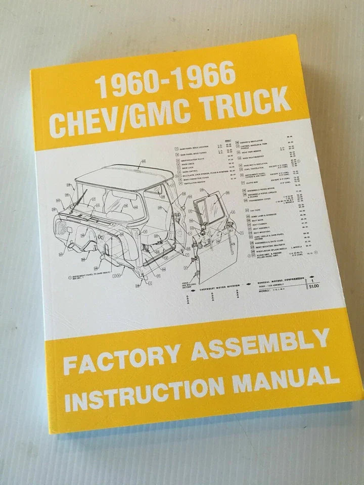 Manuals: 1960 - 1966 Chevy Truck Factory Assembly Manual All Models