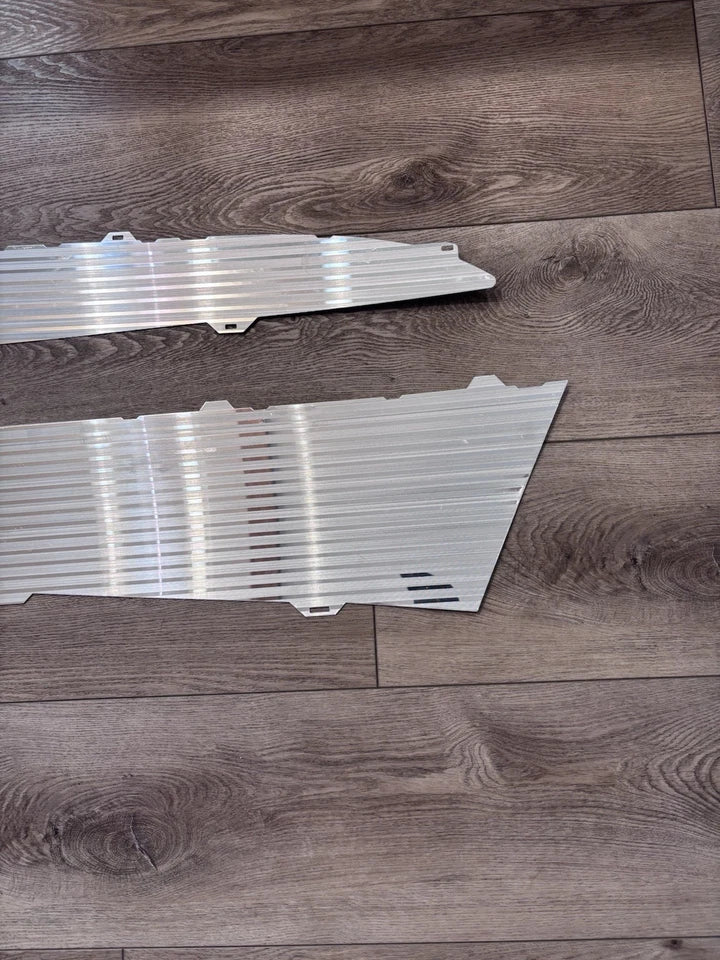 1957 Chevy BelAir 2-Door Quarter Side Panel Aluminum Inserts Moldings Pair