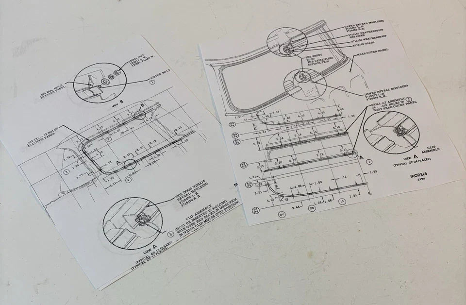 1955 - 1959 Chevy GMC Pickup Truck Cab Deluxe Molding Stainless