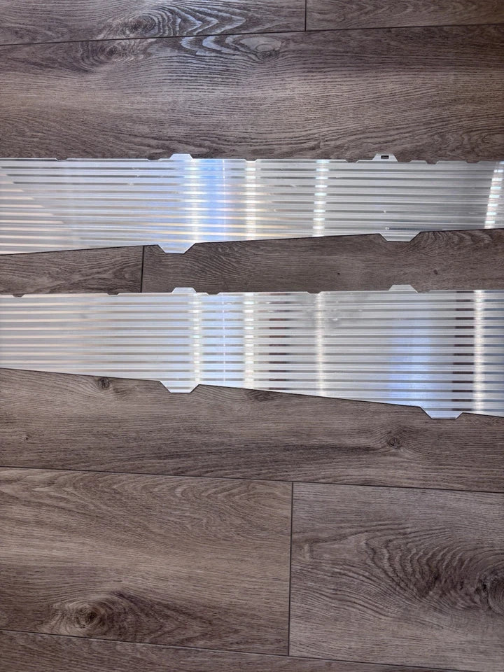 1957 Chevy BelAir 2-Door Quarter Side Panel Aluminum Inserts Moldings Pair