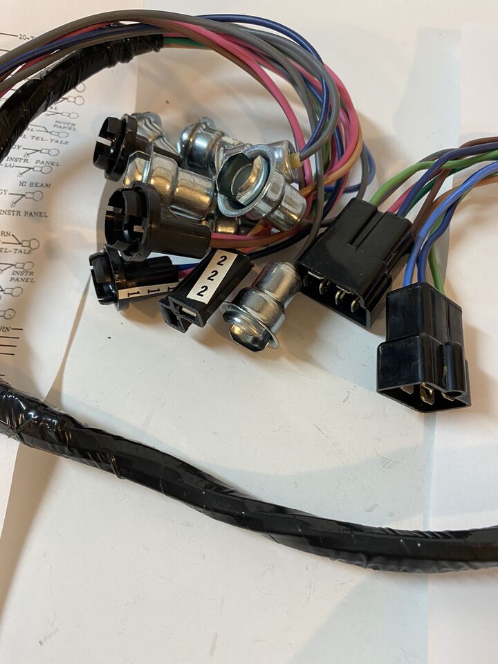 1964 - 1966 Chevy Pick Up Truck Dash Instrument Cluster Wiring Harness Gauges