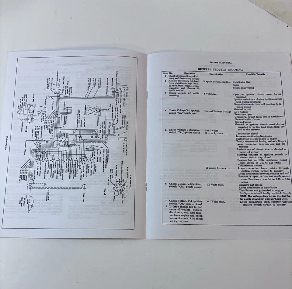 1956 Chevrolet Truck All Models Wiring Diagrams Manual