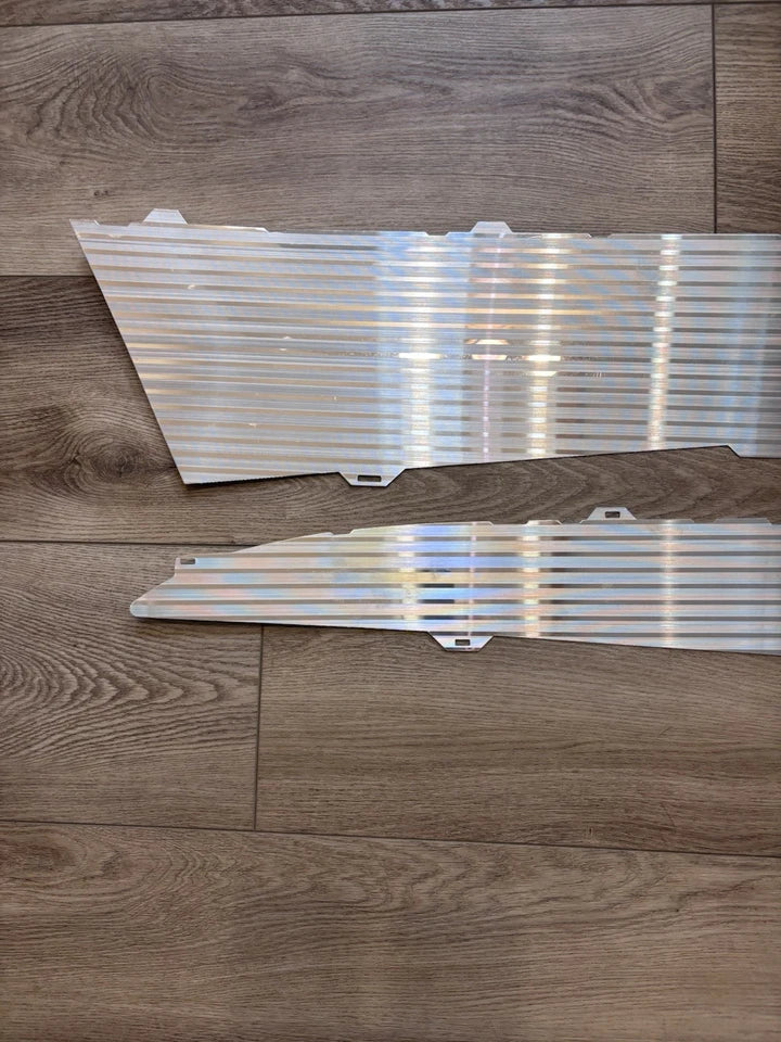 1957 Chevy BelAir 2-Door Quarter Side Panel Aluminum Inserts Moldings Pair
