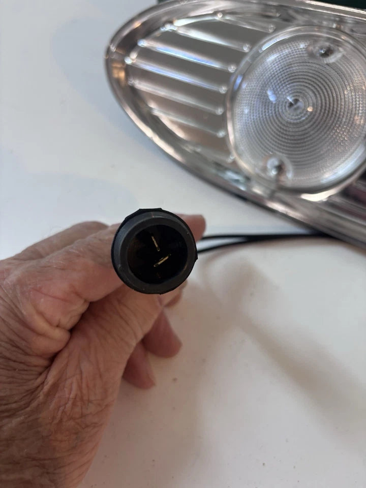 1958 1959 GMC Truck Park Light Lamp Complete Lens Bezel Housing Wires Right Hand