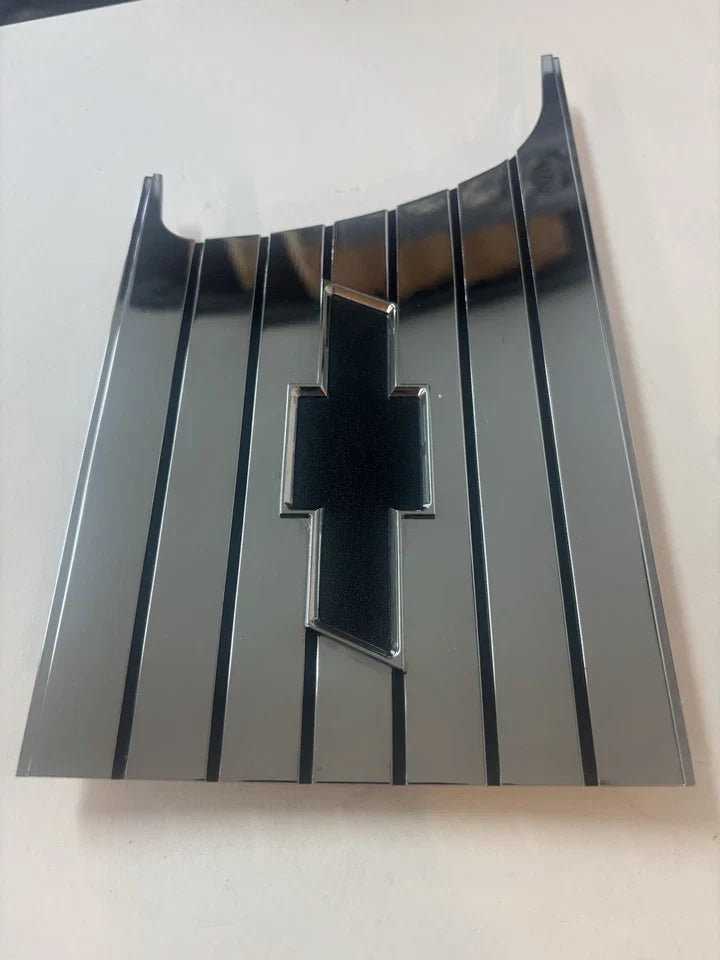 NEW 1957 1958 CHEVY CAMEO TRUCK FRONT BED BOWTIE PLATES SAIL SHOW CHROME