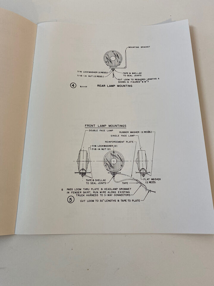 1954 1955 Chevrolet All Truck Turn Signal Information Installation Brochure