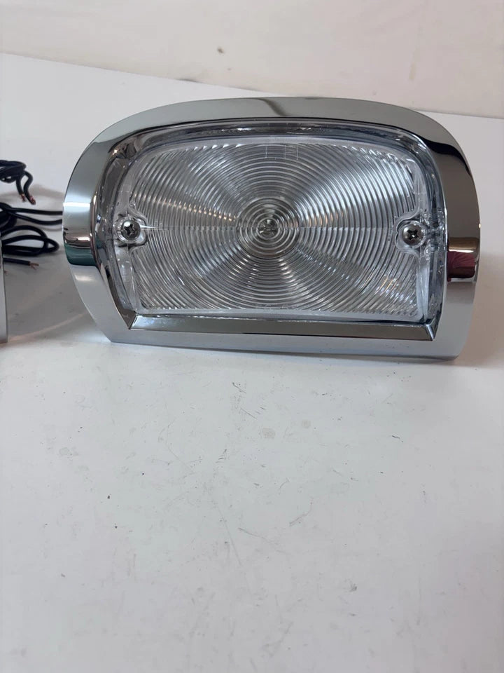 NEW 1955 - 1957 Show Chrome GMC Pickup Park Light Park lamp Assemblies Pair