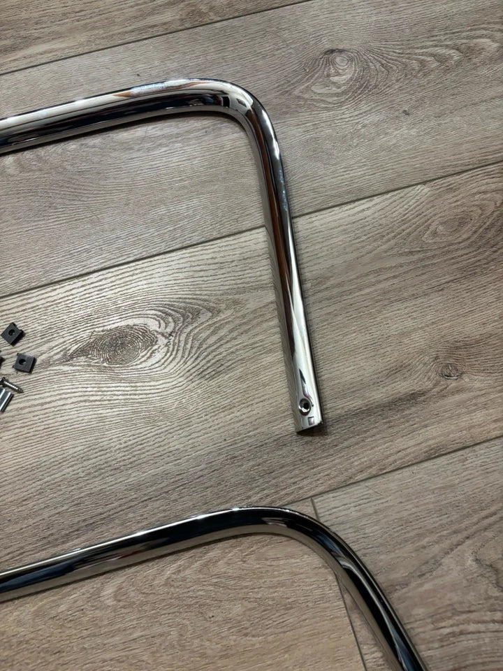 OEM PR Door Trim Panels Upper Inner Show Chrome 1955 2nd - 1959 Chevy GMC Truck