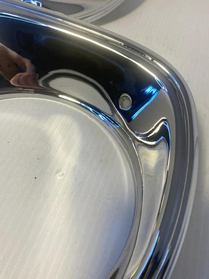 Show Chrome Headlight Bezels 1958 1959 Chevy Pickup Truck Headlamp Door OEM GMC