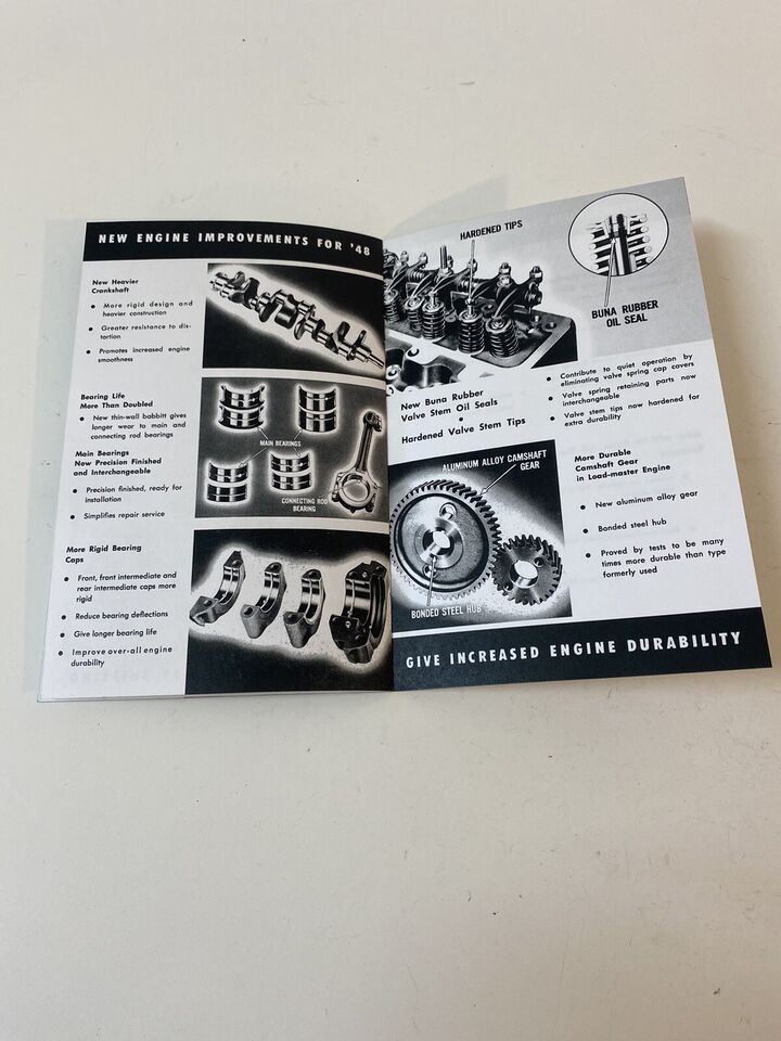 Chevy New Features Booklet 1948 Truck Spotlight Advance Design Trucks