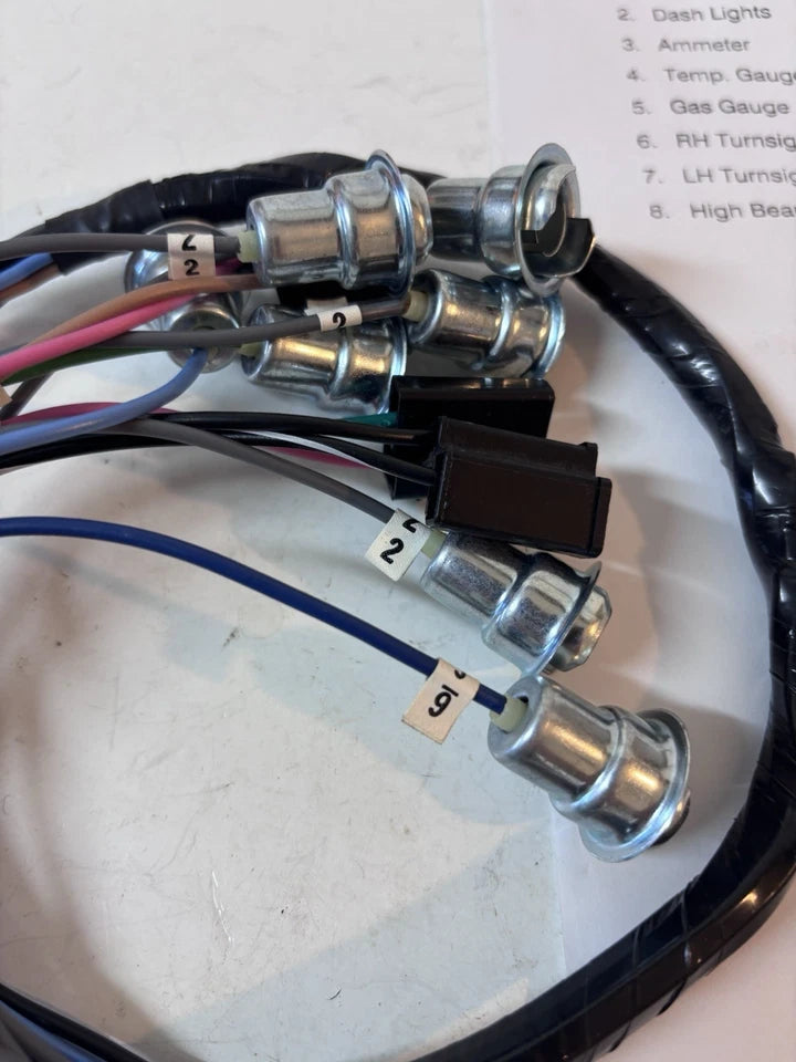 1964 - 1966 Chevy All Truck Models Pickup Dash Wiring With Gauges
