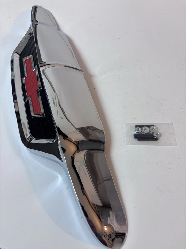 1955 2nd SERIES CHEVROLET TRUCK HOOD EMBLEM Beautiful Show CHROME NEW