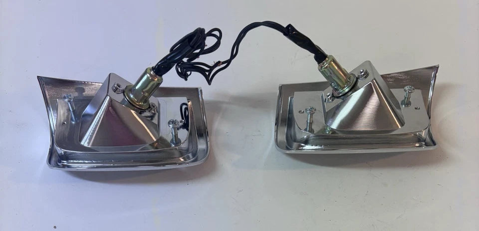 NEW 1955 - 1957 Show Chrome GMC Pickup Park Light Park lamp Assemblies Pair