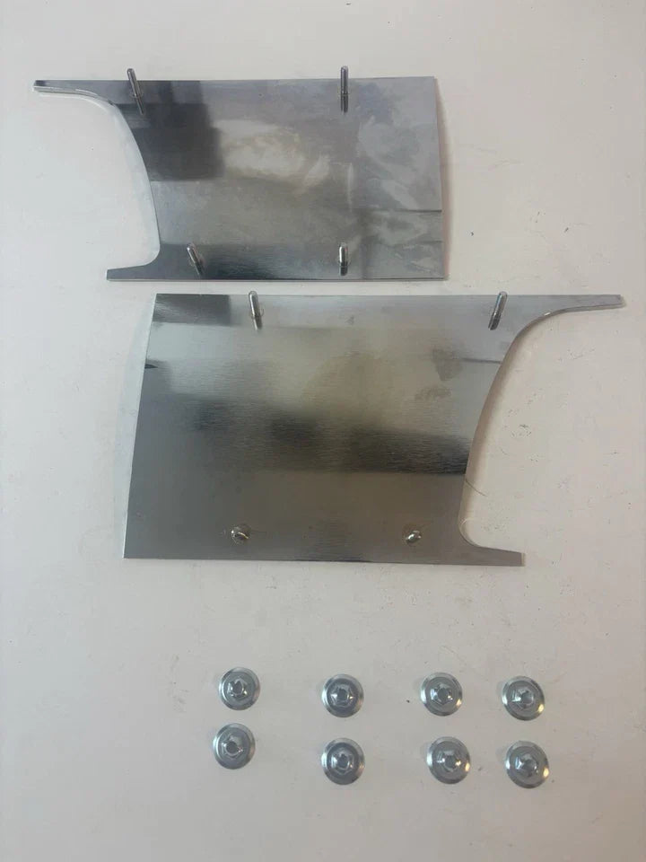 NEW 1957 1958 CHEVY CAMEO TRUCK FRONT BED BOWTIE PLATES SAIL SHOW CHROME