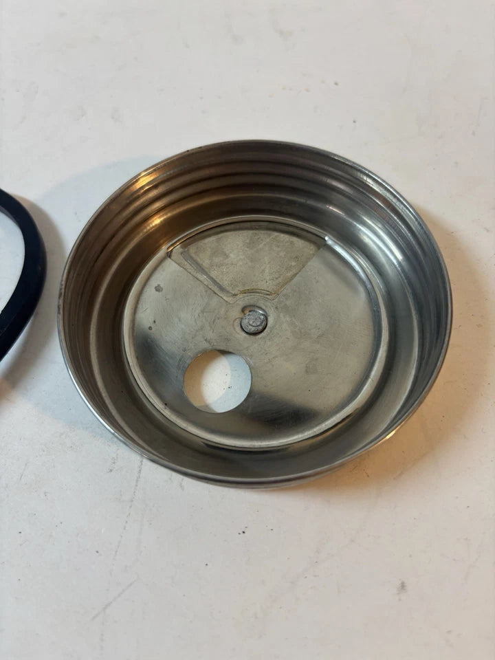 NEW 1940s - 1950s Glass Windshield Washer Glass Jar Small Mouth Lid Trico Type