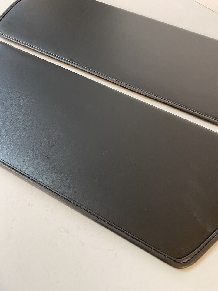 1973-1987 Chevy GMC Full Size Truck Inside Sun Visors Black Vinyl With Brackets