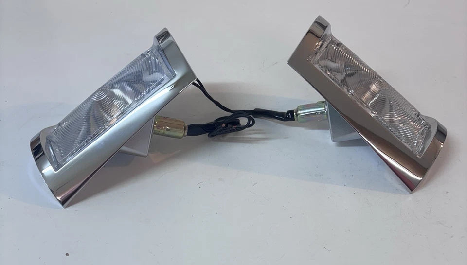 NEW 1955 - 1957 Show Chrome GMC Pickup Park Light Park lamp Assemblies Pair