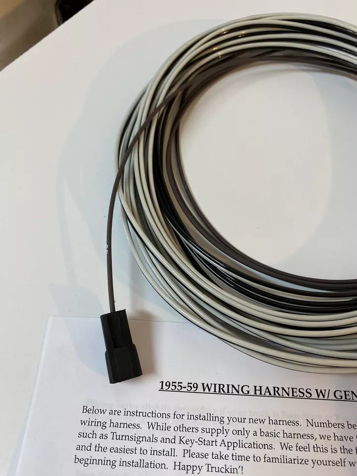 Wiring Harnesses: 1955 - 1957 Chevy Truck All Models USA Made Correct Wiring Harness Kit Gen