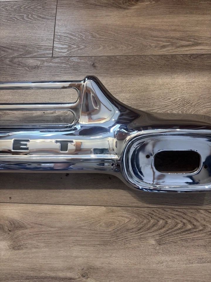 1958 1959 Chevy Pickup Truck Front Grille Chrome Metal "CHEVROLET" With Brackets