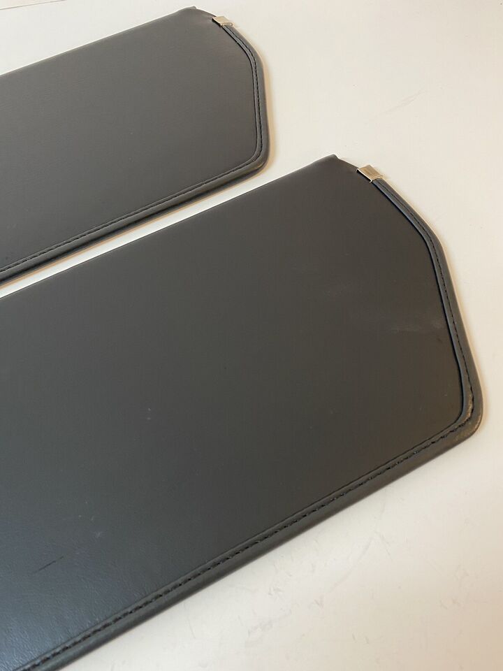 1973-1987 Chevy GMC Full Size Truck Inside Sun Visors Black Vinyl With Brackets