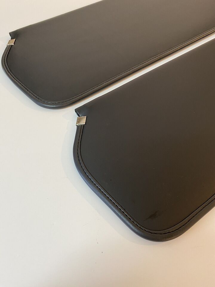 1973-1987 Chevy GMC Full Size Truck Inside Sun Visors Black Vinyl With Brackets