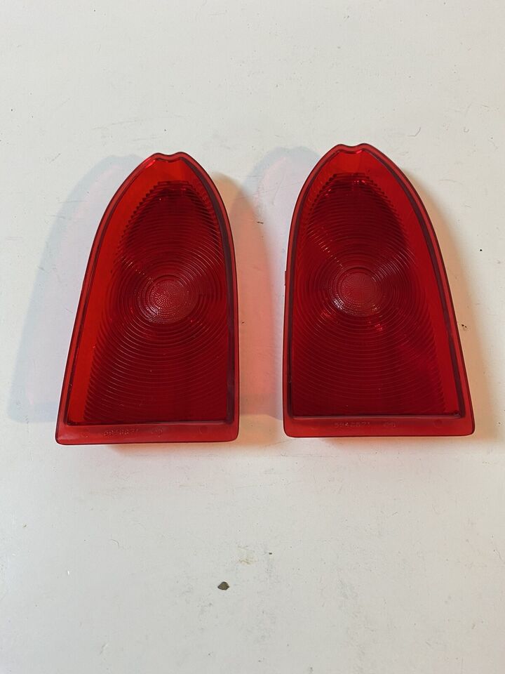 NEW Tail Light Guide Lens PAIR 1955 - 1958 CHEVY  CAMEO GMC Suburban TRUCK