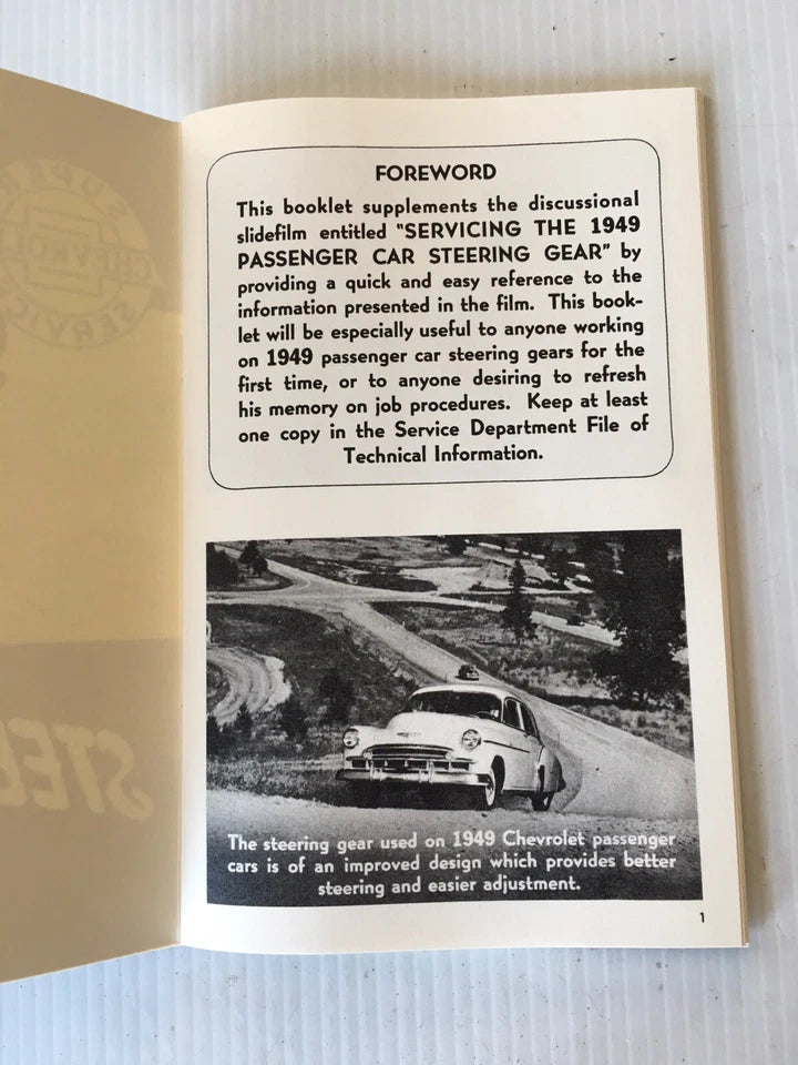 Chevrolet Passenger Car Steering Rebuild Manual 1949 - 1952 30 Pages 49