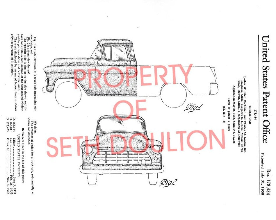 Copy of original 1955 Cameo patent Large 16" X 20" poster