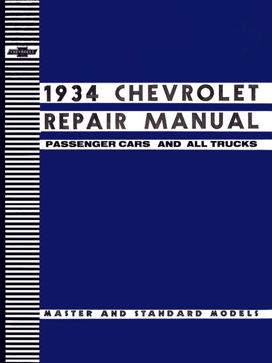 Licensed 1934 -1936 Chevrolet Shop Manuals All Cars & Trucks  Brakes Engine Electrical