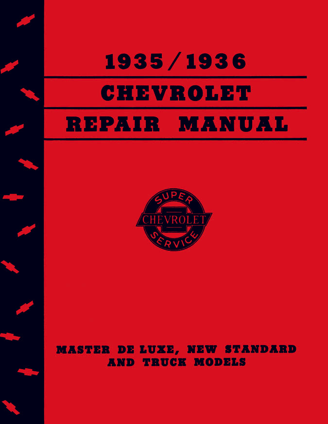 Licensed 1934 -1936 Chevrolet Shop Manuals All Cars & Trucks  Brakes Engine Electrical