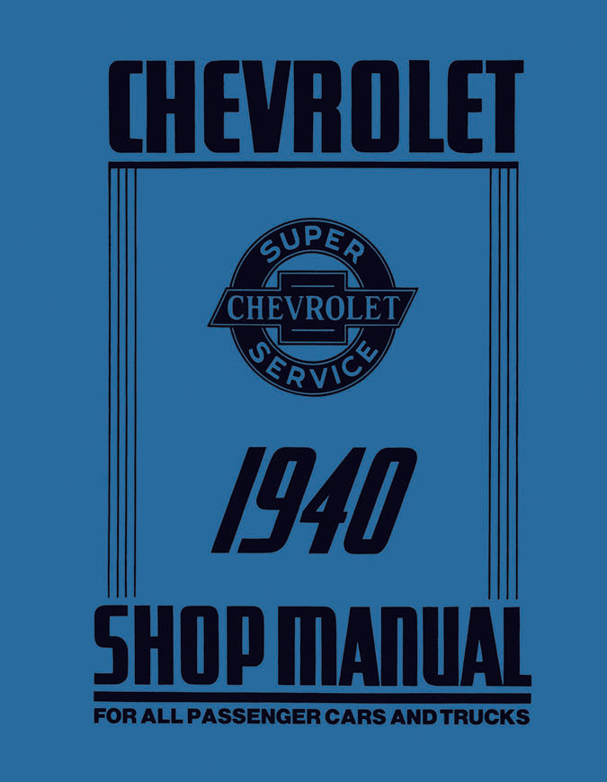 Licensed 1939 -1940 Chevrolet Shop Manuals For Car & Truck