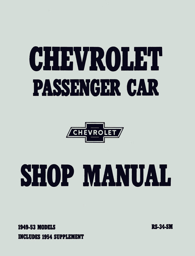 Licensed 1949-1954 Chevrolet Shop service Manual Brakes Engine Electrical