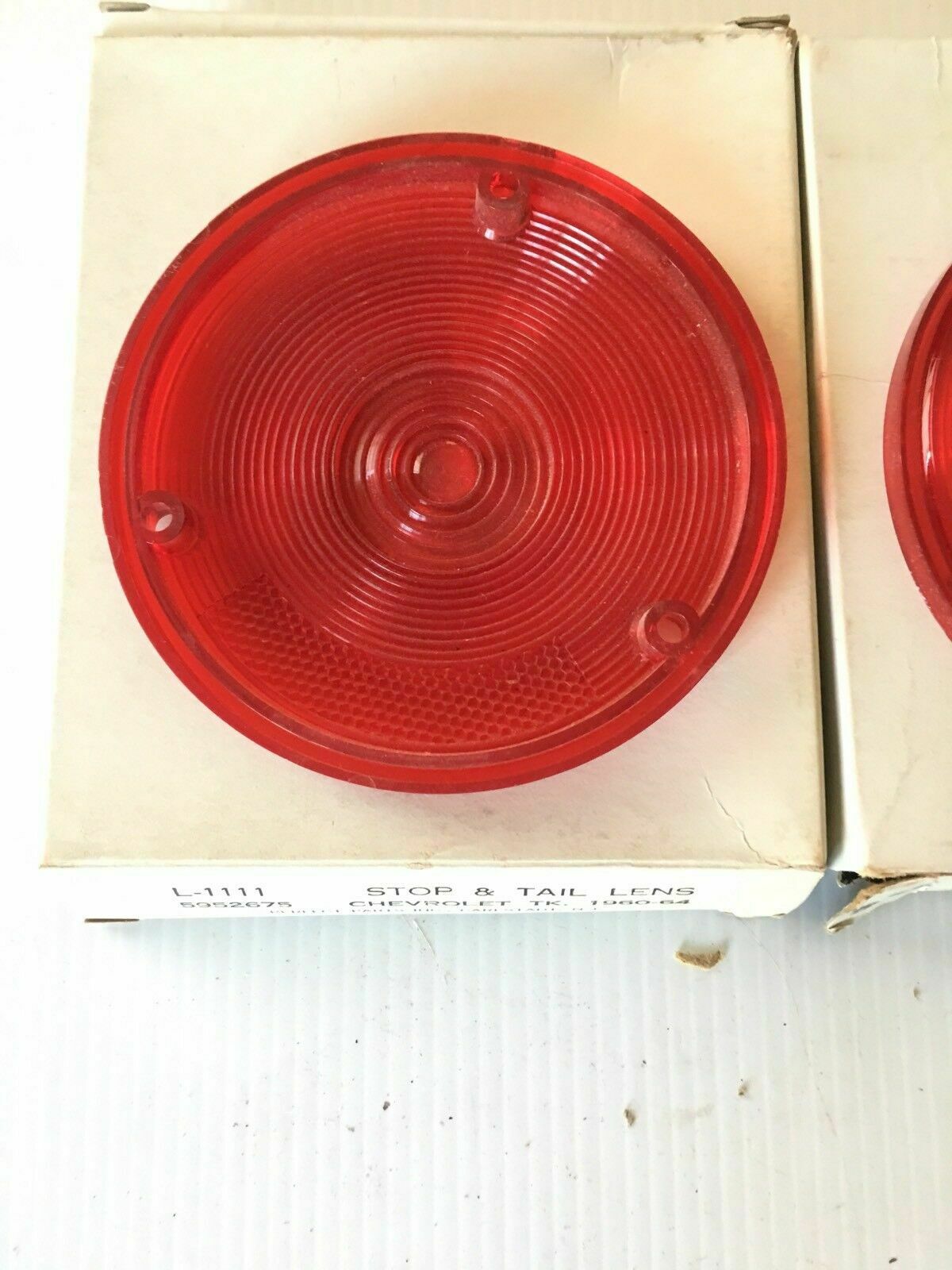 Tail Light Assemblies: GM CHEVY NORS 5952675 Tail Light Lens L-1111 1960-1964 Truck Pair (2) 5 Inch