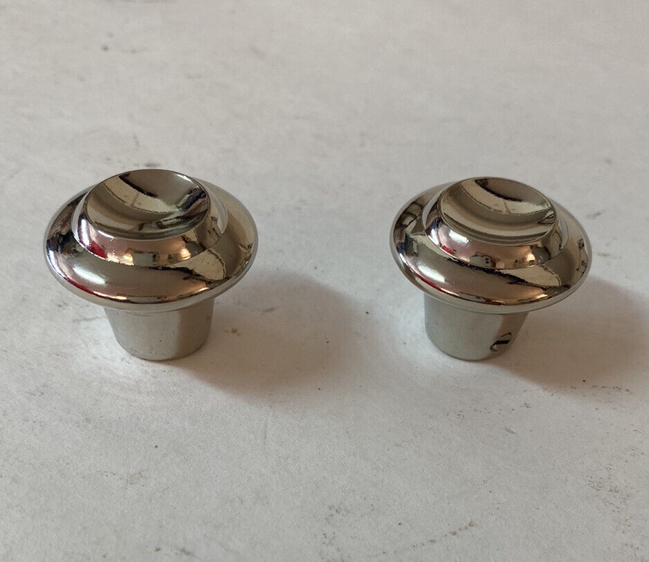 CHROME DASH RADIO KNOBS 2 1955 - 1959 CHEVY GMC TRUCK CORRECT Shape