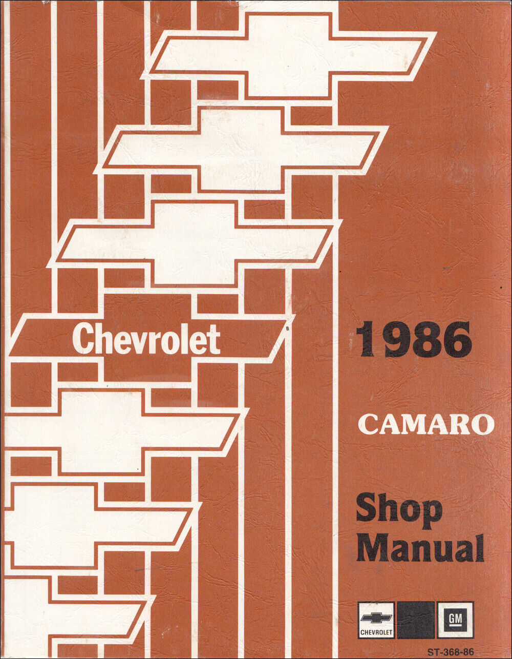 Licensed 1986 - 1987 Chevrolet Camaro Shop Manuals Z28  Berlinetta