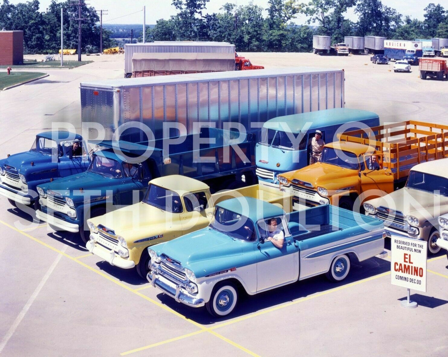 Posters: 1959 Chevy Apache factory original photo vintage print ad Large 16" X 20” poster